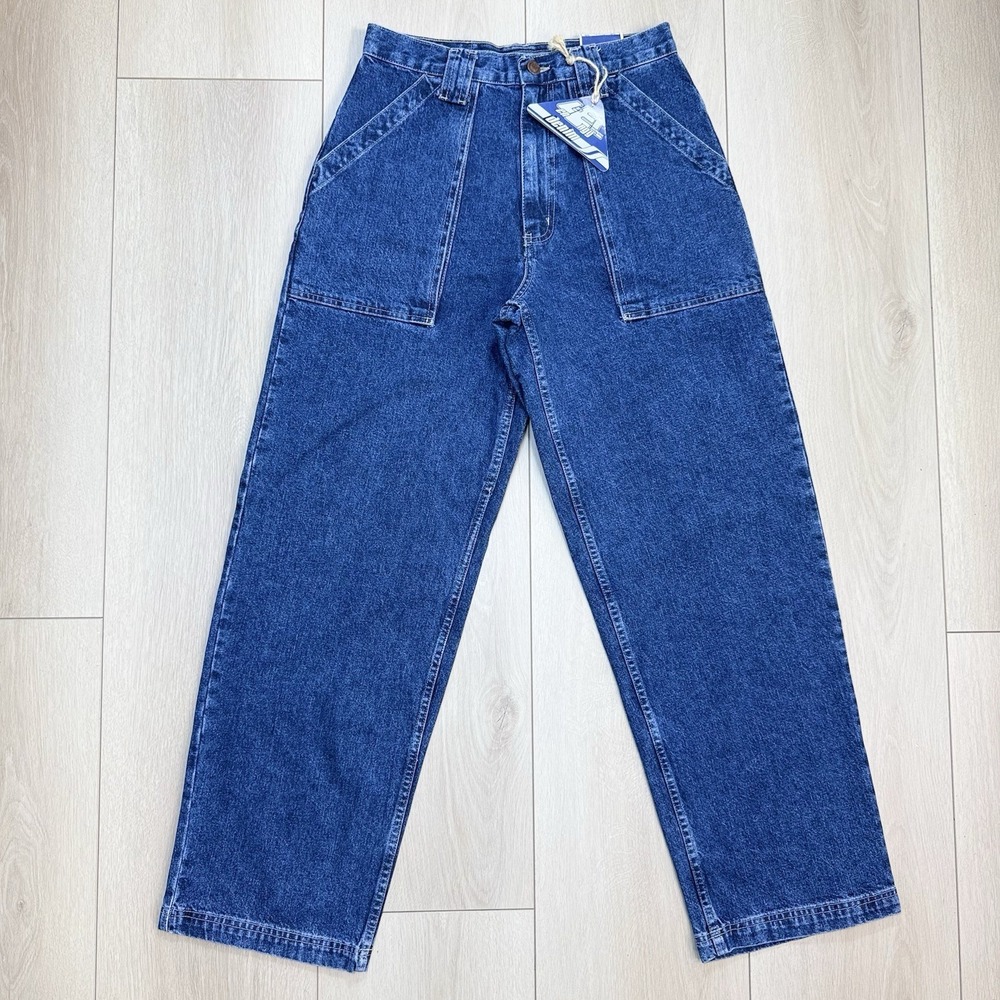 VTG Y2K L.E.I Womens 28x33 Blue Carpenter Jeans Baggy Denim Pants NWT Mexico